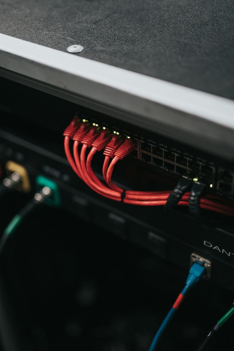 Netzwerkanschlüsse eines Servers